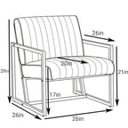 Fauteuil moderne 26 Arm avec pieds en acier