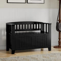 Banc de rangement transitionnel en bois massif de 36 po de largeur pour petite entrée - 36 pouces de large