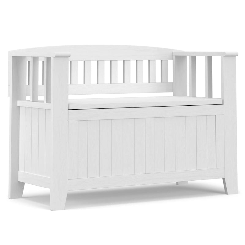 Banc de rangement transitionnel en bois massif de 36 po de largeur pour petite entrée - 36 pouces de large