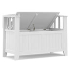 Banc de rangement transitionnel en bois massif de 36 po de largeur pour petite entrée - 36 pouces de large