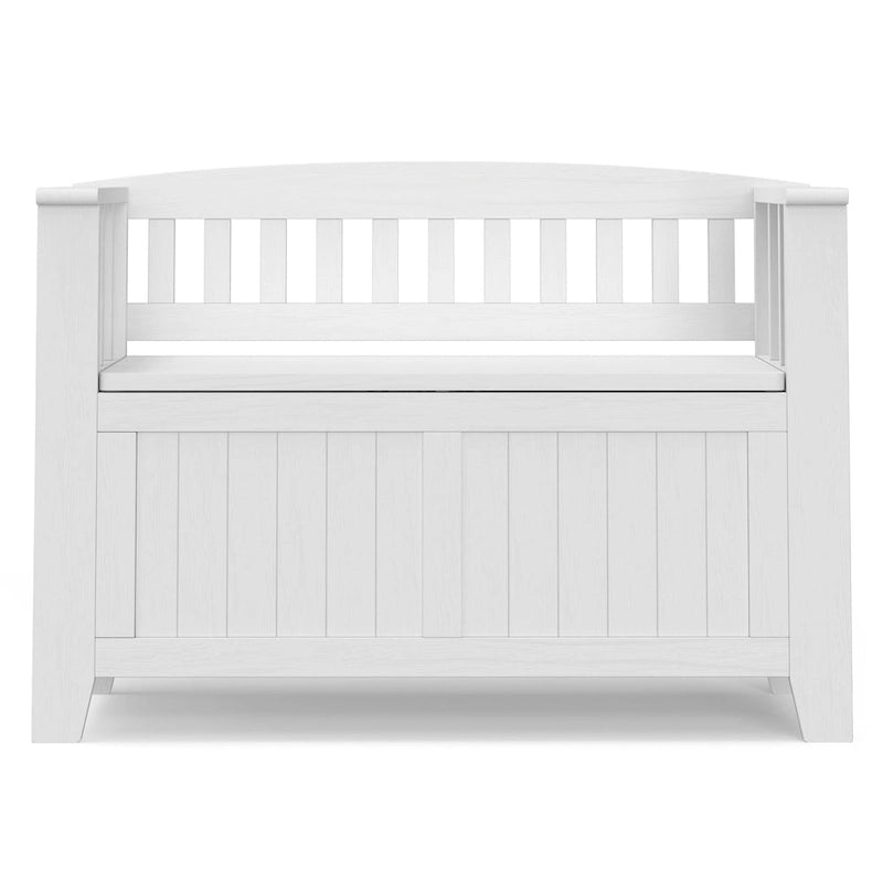 Banc de rangement transitionnel en bois massif de 36 po de largeur pour petite entrée - 36 pouces de large