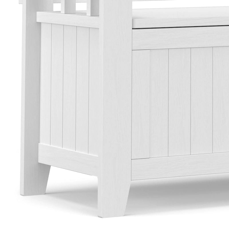 Banc de rangement transitionnel en bois massif de 36 po de largeur pour petite entrée - 36 pouces de large