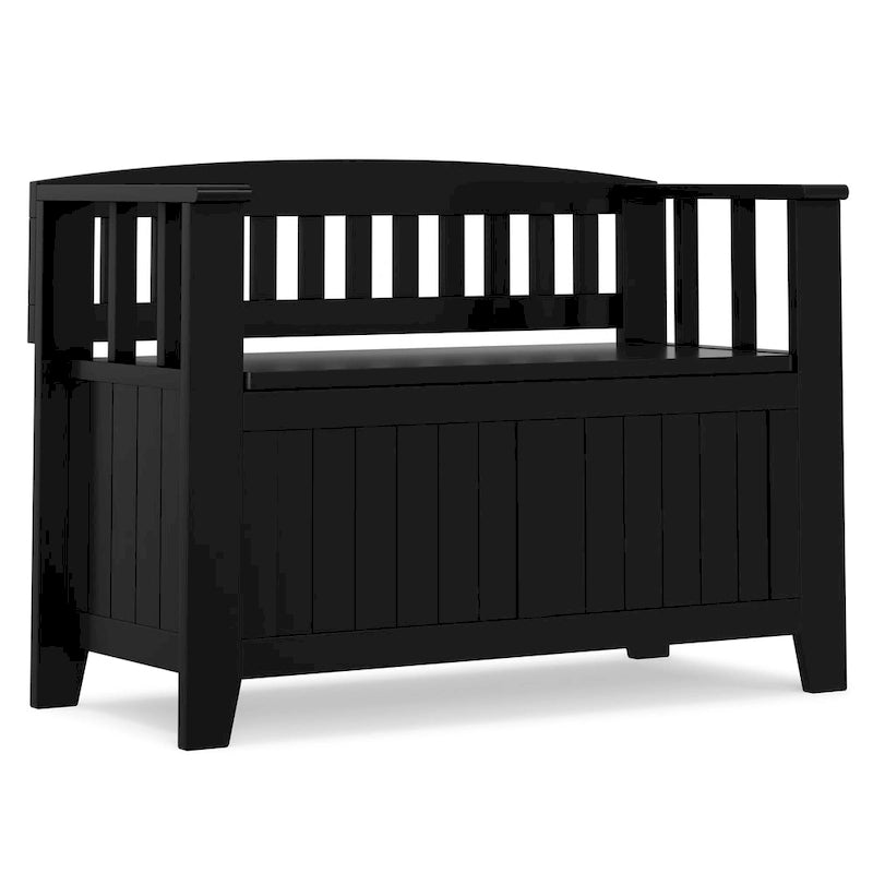 Banc de rangement transitionnel en bois massif de 36 po de largeur pour petite entrée - 36 pouces de large