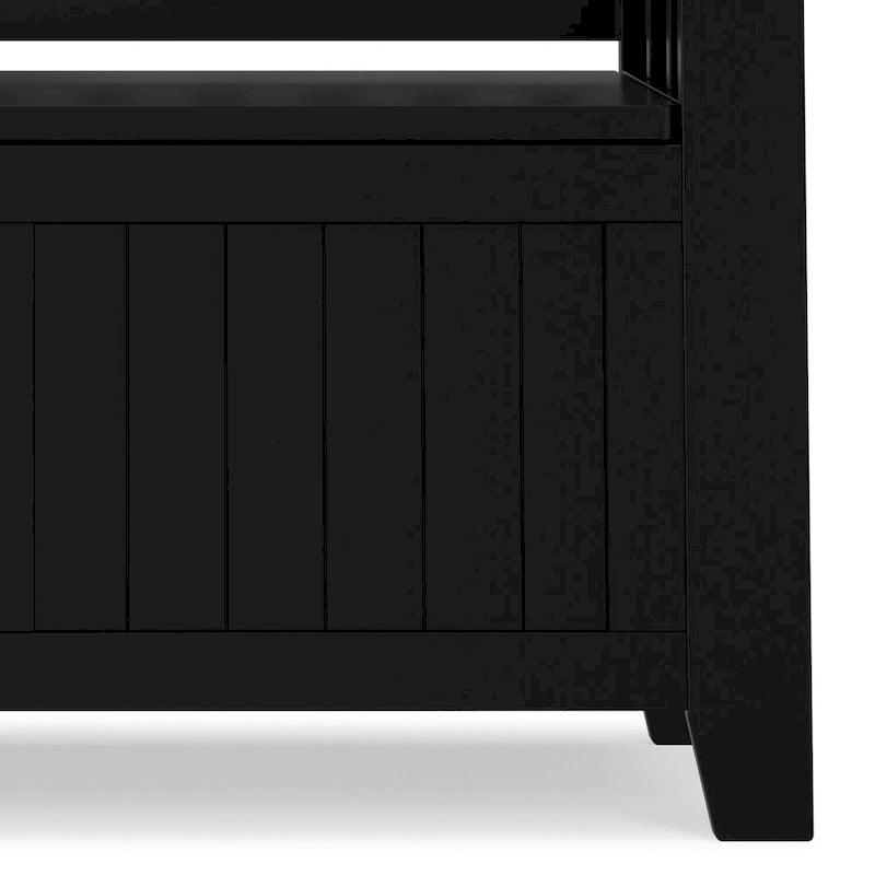 Banc de rangement transitionnel en bois massif de 36 po de largeur pour petite entrée - 36 pouces de large