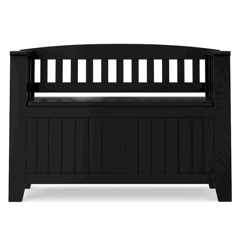 Banc de rangement transitionnel en bois massif de 36 po de largeur pour petite entrée - 36 pouces de large