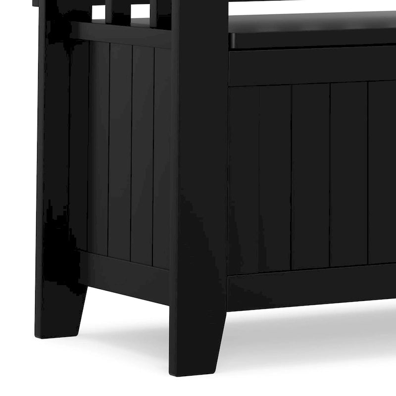 Banc de rangement transitionnel en bois massif de 36 po de largeur pour petite entrée - 36 pouces de large