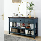 Console de style rétro avec deux étagères ouvertes