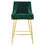 Tabouret de comptoir en velours haute performance