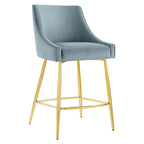 Tabouret de comptoir en velours haute performance