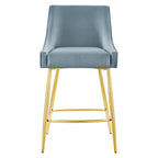 Tabouret de comptoir en velours haute performance