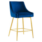 Tabouret de comptoir en velours haute performance