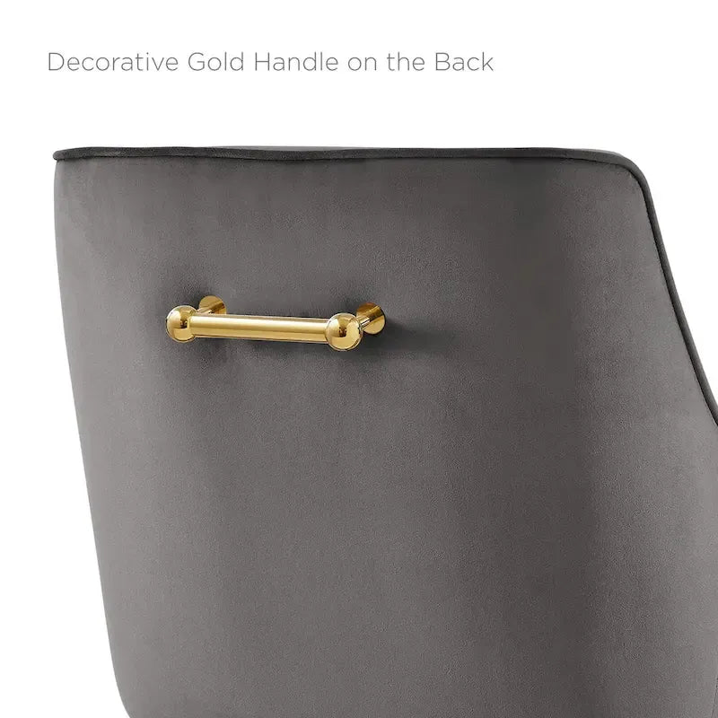 Tabouret de comptoir en velours haute performance