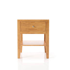 Table de chevet à un tiroir en bois massif de style Mid-Century Modern