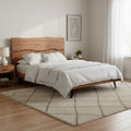 Aurelle Home Marlene Brown Rustic Acacia Wood Platform Bed