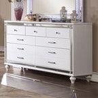 Ensemble deux pièces de style moderne : commode à 7 tiroirs et miroir