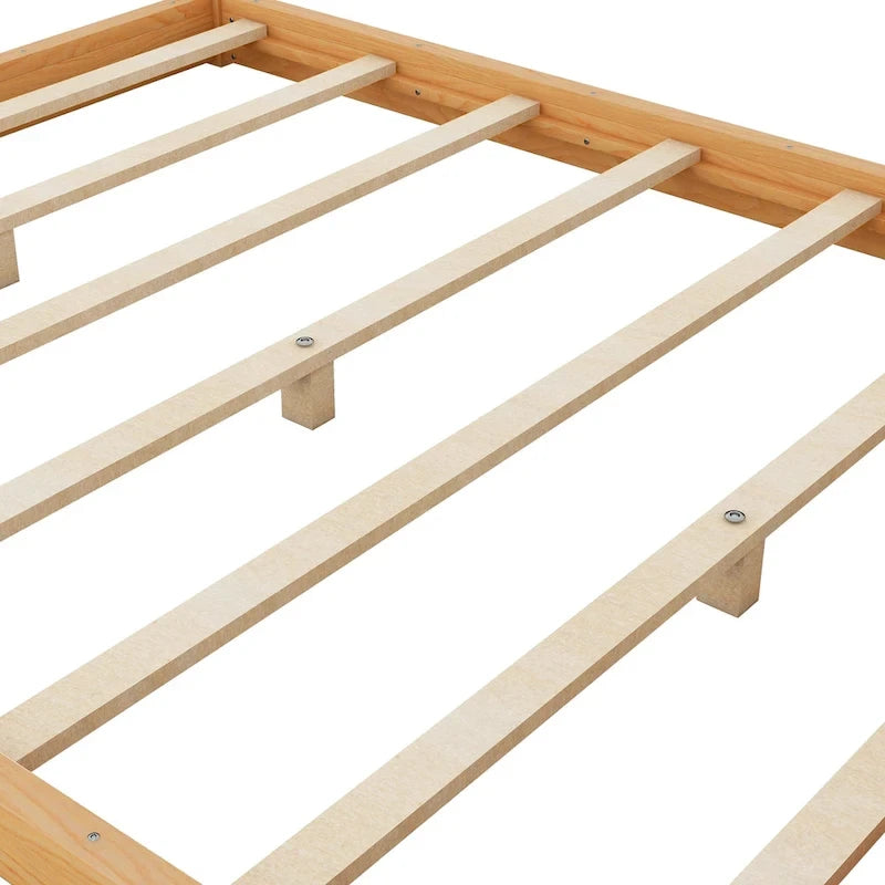 Lit plateforme à baldaquin avec pieds de support