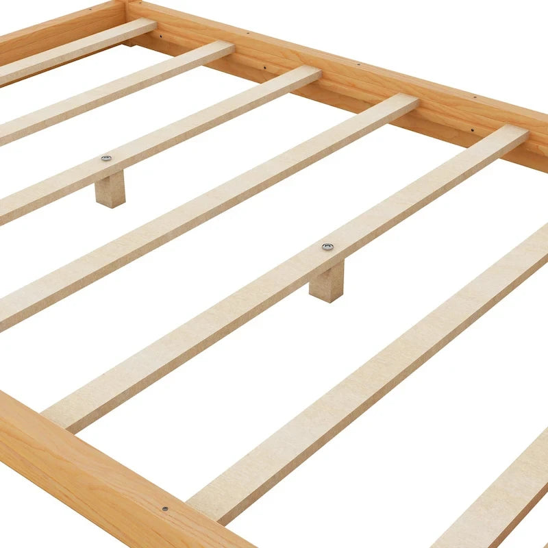Lit plateforme à baldaquin avec pieds de support