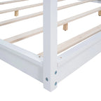 Lit plateforme à baldaquin avec pieds de support