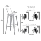 Tabouret de bar en métal 30 pouces - Lot de 2