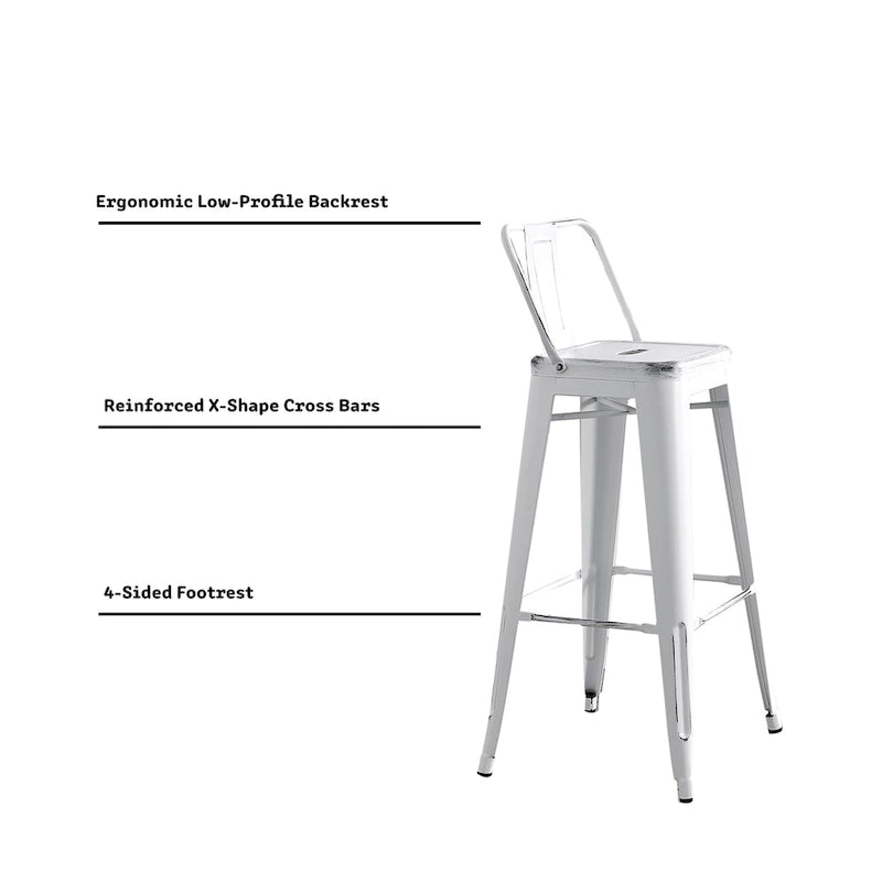 Tabouret de bar en métal 30 pouces - Lot de 2