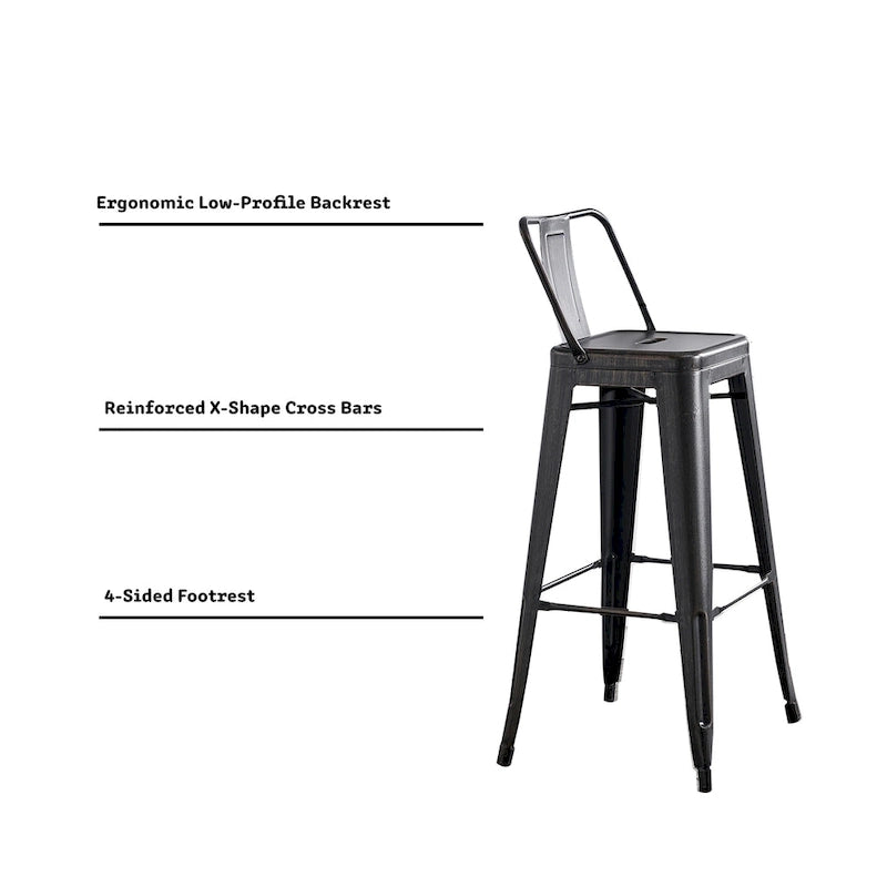 Tabouret de bar en métal 30 pouces - Lot de 2