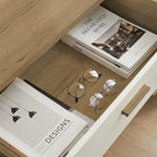Armoire de rangement de style ferme moderne avec tiroirs pour salon, salle à manger