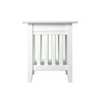 Table d'appoint Mission avec station de recharge – Blanc