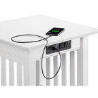 Table d'appoint Mission avec station de recharge – Blanc
