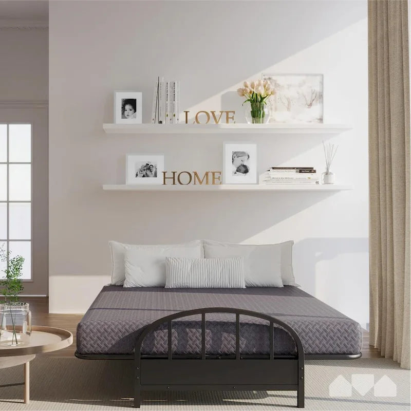 Matelas de futon en mousse à mémoire de forme - Gris - Grand