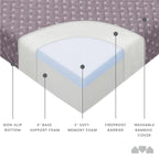 Matelas de futon en mousse à mémoire de forme - Gris - Grand