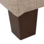 Banc de rangement capitonné en tissu beige
