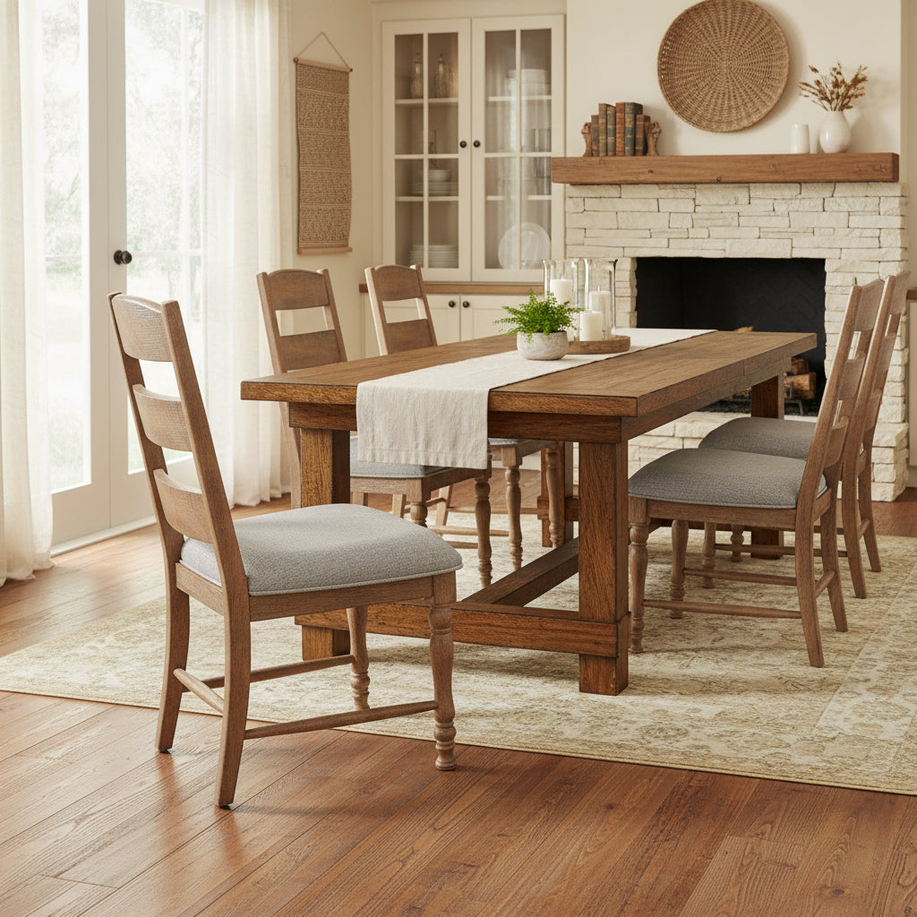 Highland Side Chair, Ladder Back w/Cushion Seat (Set of 2)
