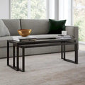 Table basse gigogne en bronze noirci