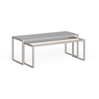 Table basse gigogne en bronze noirci