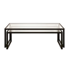 Table basse gigogne en bronze noirci