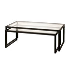 Table basse gigogne en bronze noirci