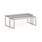 Table basse gigogne en bronze noirci