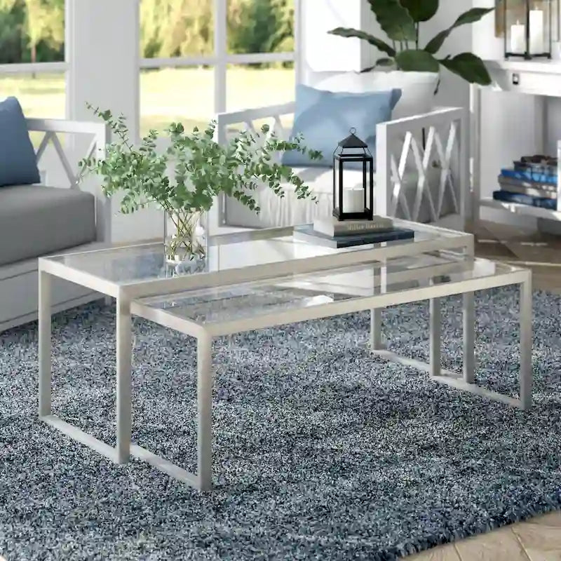 Table basse gigogne en bronze noirci