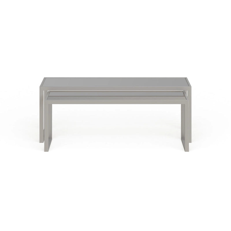 Table basse gigogne en bronze noirci