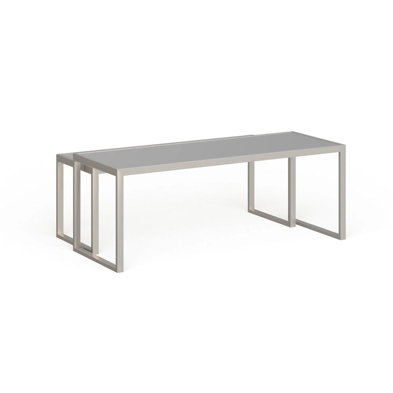Table basse gigogne en bronze noirci