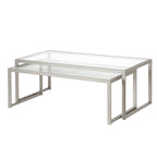 Table basse gigogne en bronze noirci