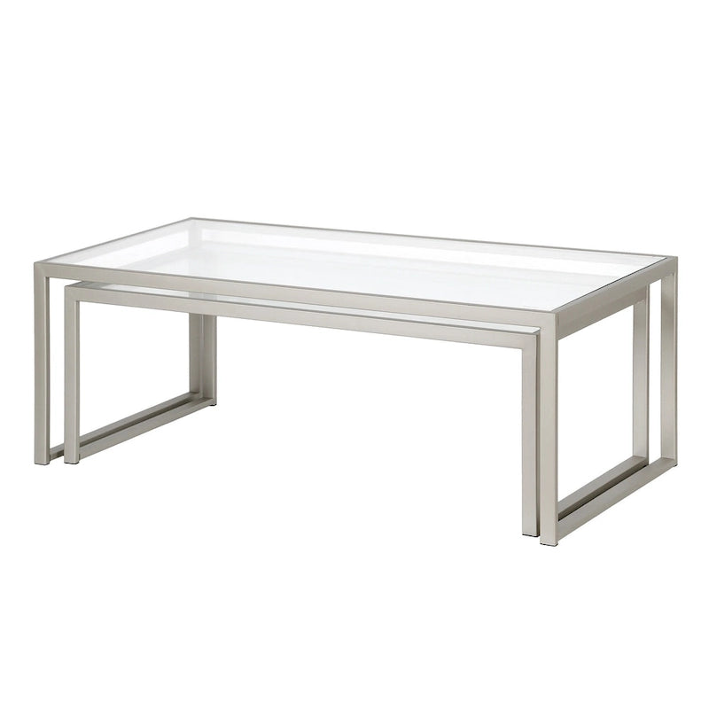 Table basse gigogne en bronze noirci