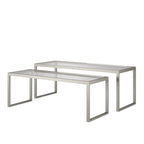 Table basse gigogne en bronze noirci
