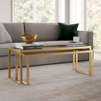 Table basse gigogne en bronze noirci