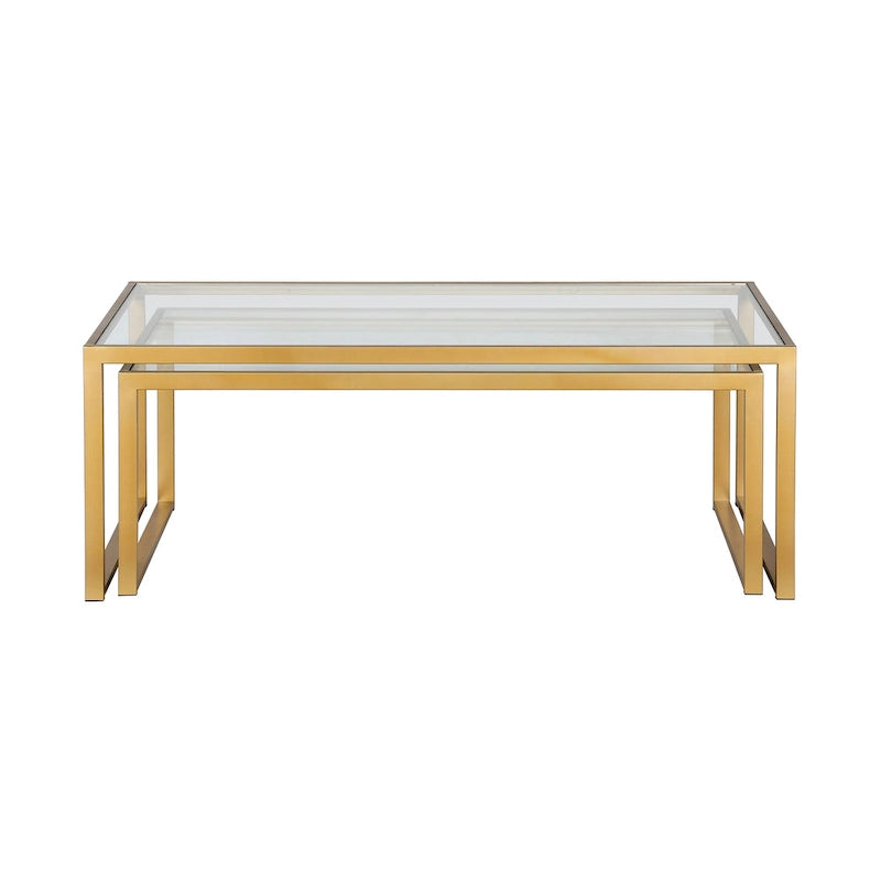 Table basse gigogne en bronze noirci