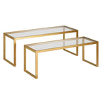 Table basse gigogne en bronze noirci