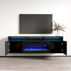 Cheminée électrique murale moderne Meuble TV 63