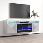 Cheminée électrique murale moderne Meuble TV 63