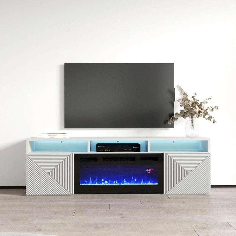 Cheminée électrique murale moderne Meuble TV 63