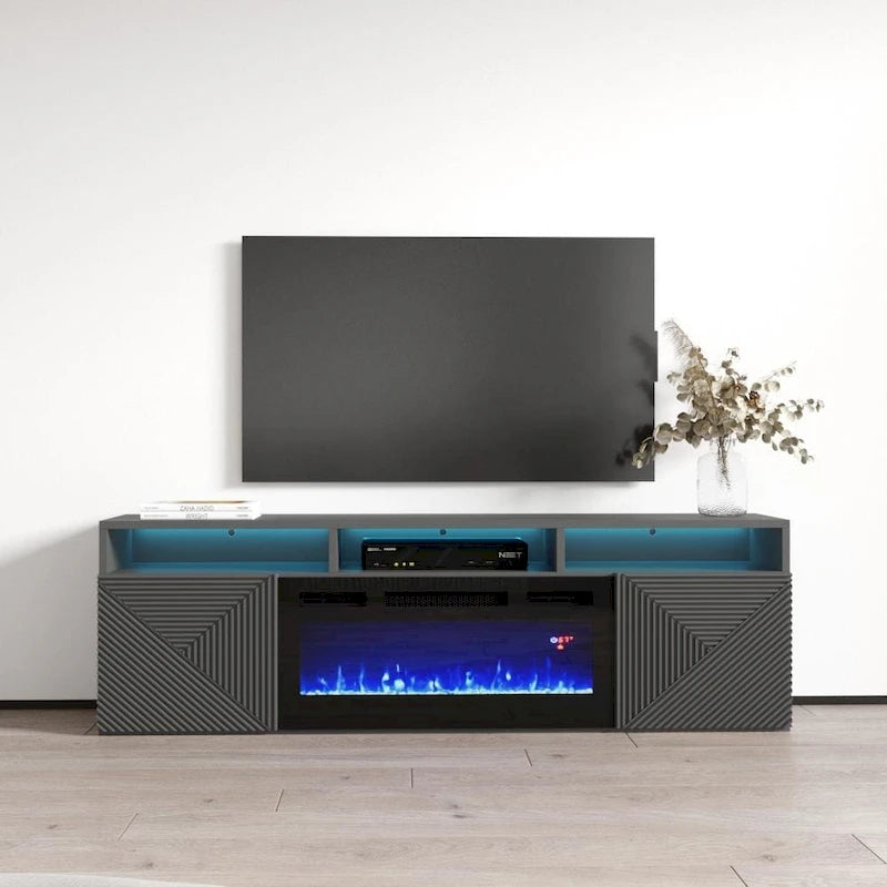 Cheminée électrique murale moderne Meuble TV 63